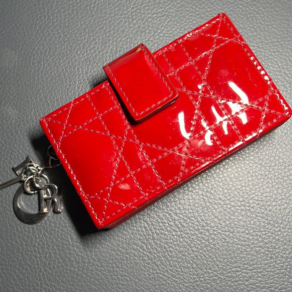 Christian Dior     Lady Dior 5 _gusset card holder